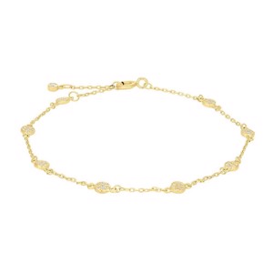 Joanli Nor - Vergoldetes Armband mit rundem Anhänger und Zirkonia 845 068-3